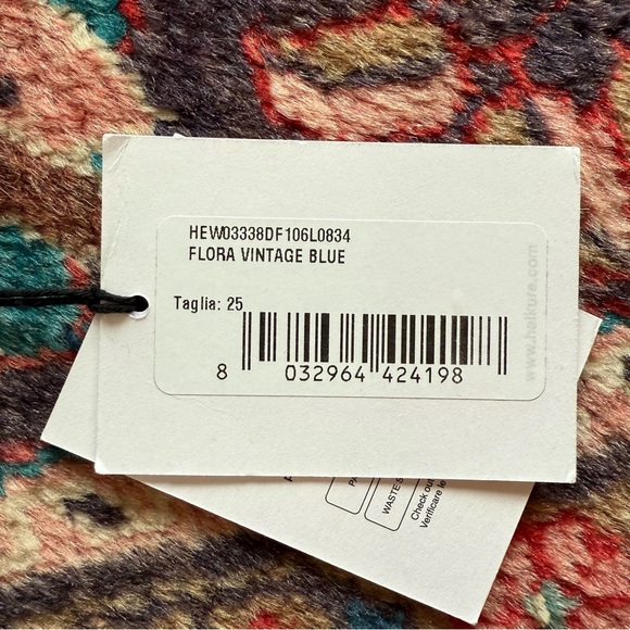 Haikure Flora Vintage Blue Jeans made in Italy 25 NWT - Picture 6 of 9